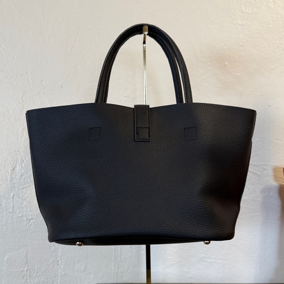 Black Satchel Faux Leather Bag - Picture 6 of 13